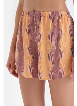 dagi Yellow Glitter Satin Shorts  - Image 3