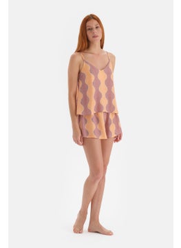 dagi Yellow Glitter Satin Shorts  - Image 5