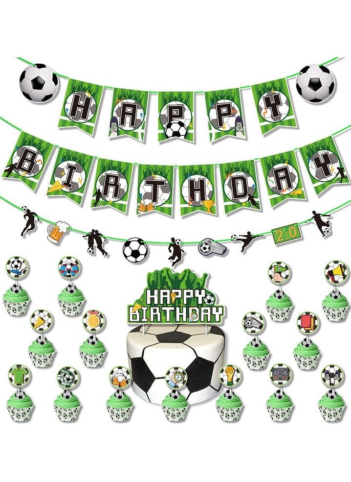DecoLoral DECOR ME - Football Birthday Party Decoration Set Soccer Theme Soccer Football Foil Balloon Birthday Party Supplies - Image 1