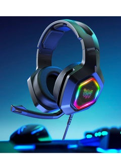 onikuma K10 Gaming Headset With Surround Sound Pro Noise Canceling Gaming Headphones With Mic & RGB LED Light  - Image 2