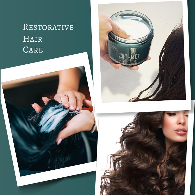 Sh Rd قناع شعر SH-RD للشعر الجاف والتالف، مرطب عميق للشعر المجعد والمعالج بالألوان، منتج للعناية بالشعر بزيت الأركان، 13.52 أونصة/400 مل - Image 5