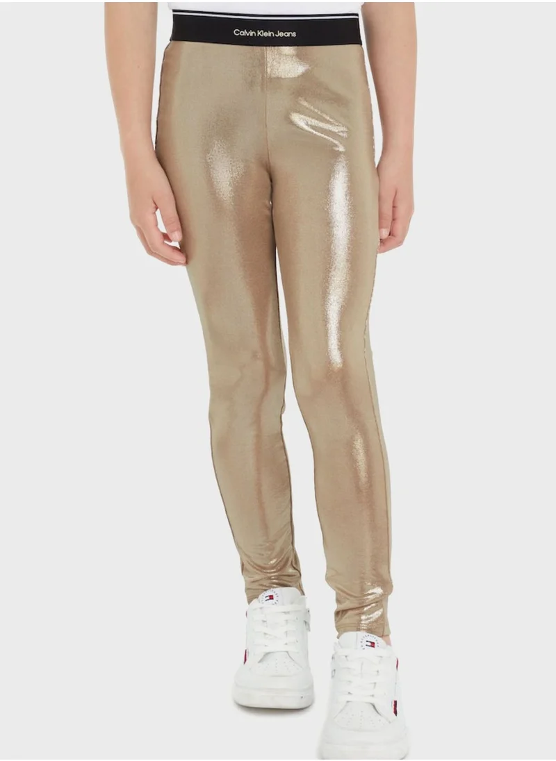 Calvin Klein Jeans Kids Shiny Leggings