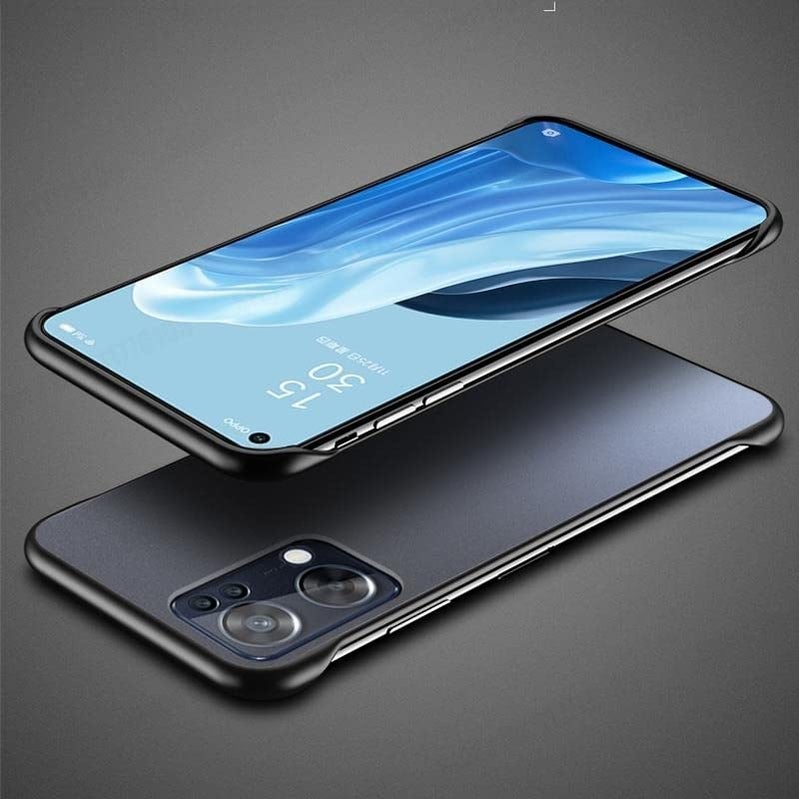REALCASE Oppo Reno 7 Pro 5G Back Cover Case | Stylish Frameless Matte Hard Back Skin | Soft TPU Shock Proof Bumper Back Cover for Oppo Reno 7 Pro 5G (Blue) - Image 5