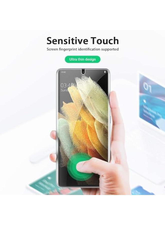 erorex 2 Pack Screen Protector For Oppo Reno 11 5G 6.7 Inch Support Fingerprint Unlock Full Cover Hydrogel Aqua Screen Protector Curved For Oppo Reno 11 5G  - Image 3