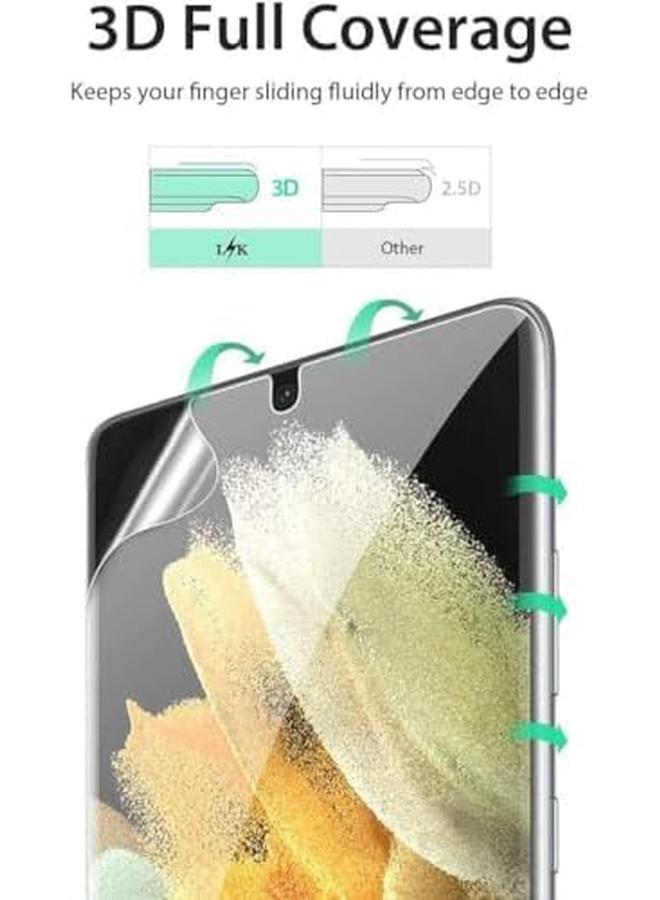 erorex 2 Pack Screen Protector For Oppo Reno 11 5G 6.7 Inch Support Fingerprint Unlock Full Cover Hydrogel Aqua Screen Protector Curved For Oppo Reno 11 5G  - Image 5