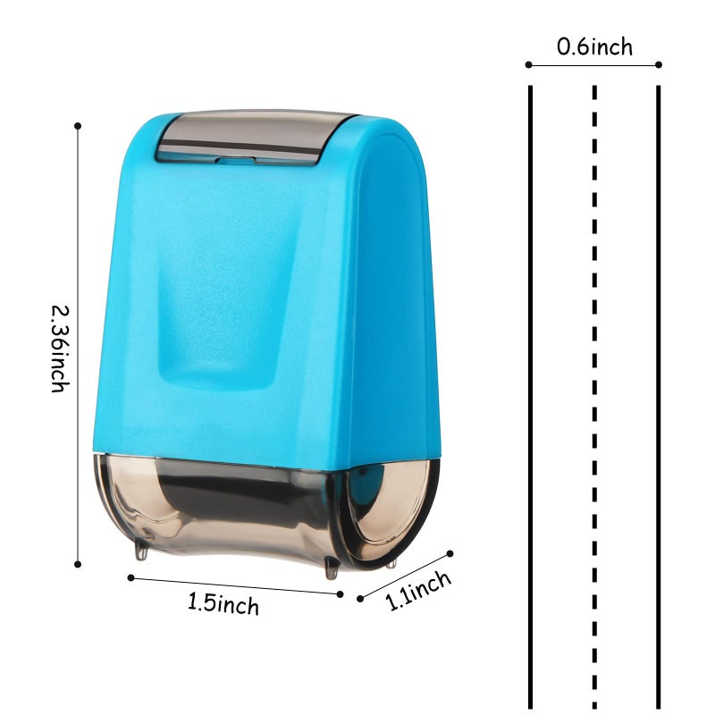 Sherr 2 Pcs Roller Stamps for Teacher Classroom Must Haves Dashed Line Handwriting Stamp Roller Back to School Gift for Kid Preschool Kindergarten Education(2.72 x 2.44 x 1.54 Inch,Yellow, Blue) - Image 2