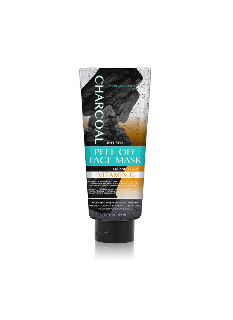 My Beauty Spot - My Beauty Spot Charcoal Face Mask PeelOff Face Mask Skin Care Black Head Remover for Face Infused with Vitamin C 67oz - Image 1
