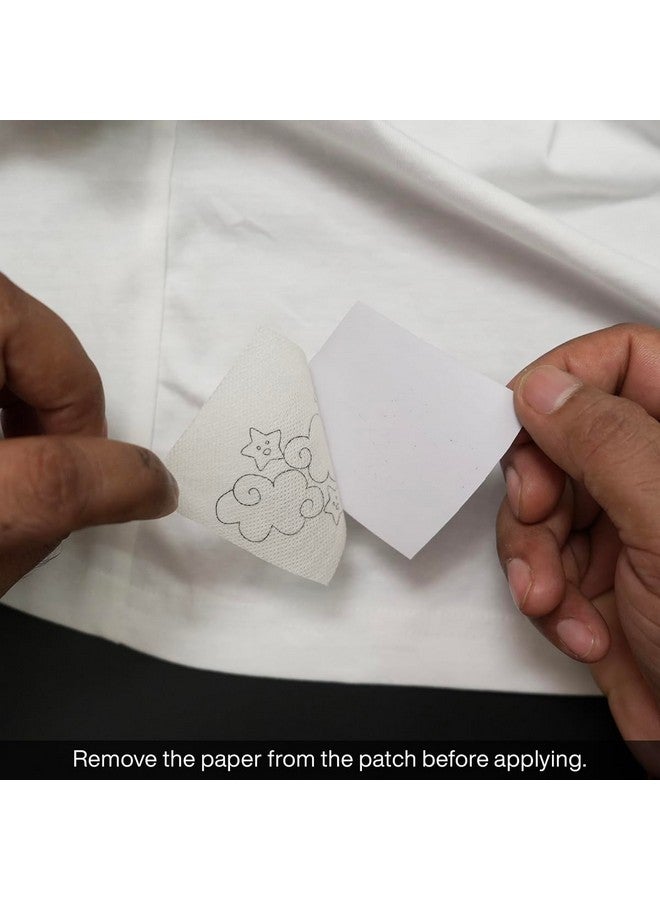 Embroiderymaterial Stick and Stitch Embroidery Patches Patterns, Water Soluble Wash Away Embroidery Transfer Stabilizer Paper with Pre-Printed Designs, Threads, Needle & Cutter for Sewing - Image 5