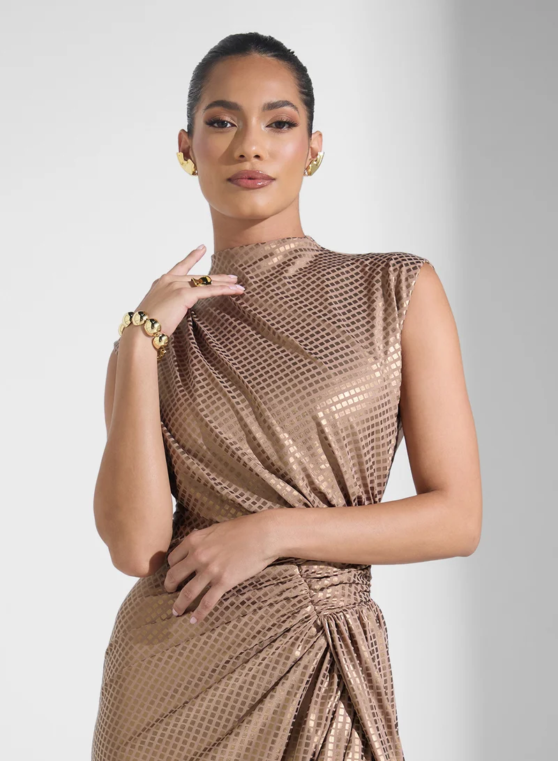 Ella Limited Edition Draped Mockneck Dress