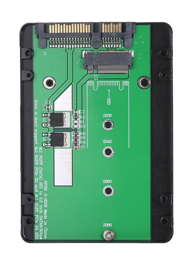 NIBEMINENT SATA To M.2 NGF SSD Adapter Enclosure 10 x 7 0.7centimeter Black - Image 2