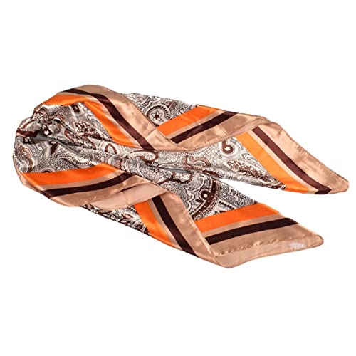 K-Elewon 35" Large Women's Satin Square Silk Feeling Hair Scarf Wrap Headscarf SK094-05 - Image 4