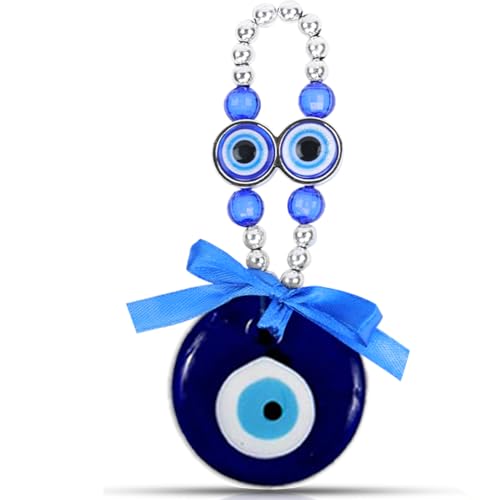PACKNBUY Turkish Evil Eye Nazar Battu Hanging for Home Entrance Main Door Good Luck Decor Feng Shui Protection Charm Positive Energy Vastu Wall Hanging for Office Shop Car Mirror - Image 1