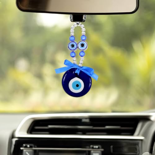 PACKNBUY Turkish Evil Eye Nazar Battu Hanging for Home Entrance Main Door Good Luck Decor Feng Shui Protection Charm Positive Energy Vastu Wall Hanging for Office Shop Car Mirror - Image 5