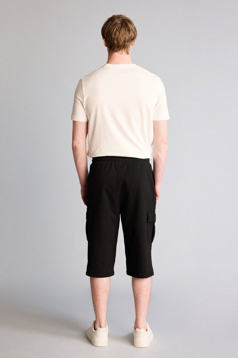 DeFacto Black Man Relax Fit Thin Sweatshirt Fabric Tall Short Casual - Image 5
