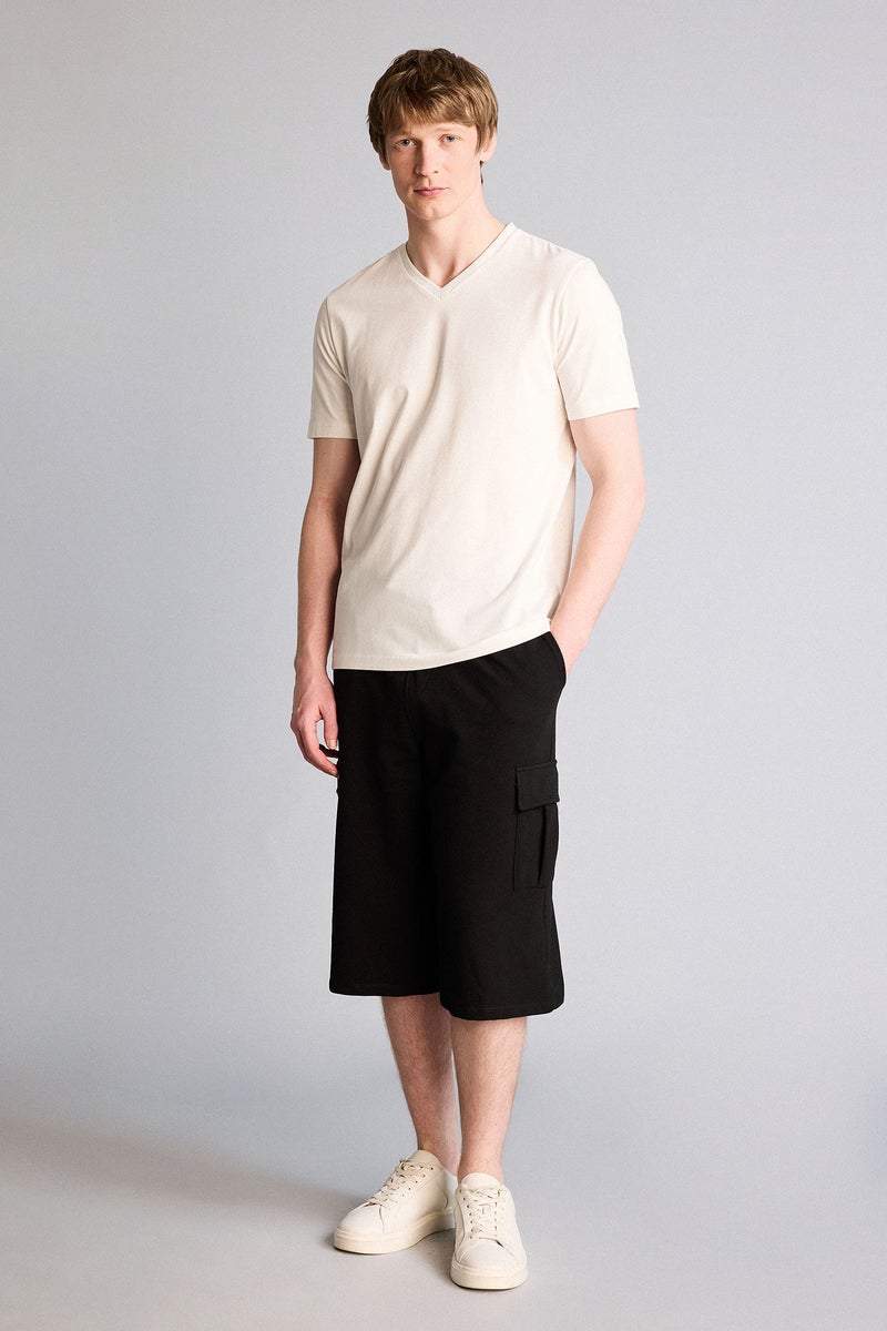 DeFacto Black Man Relax Fit Thin Sweatshirt Fabric Tall Short Casual - Image 2