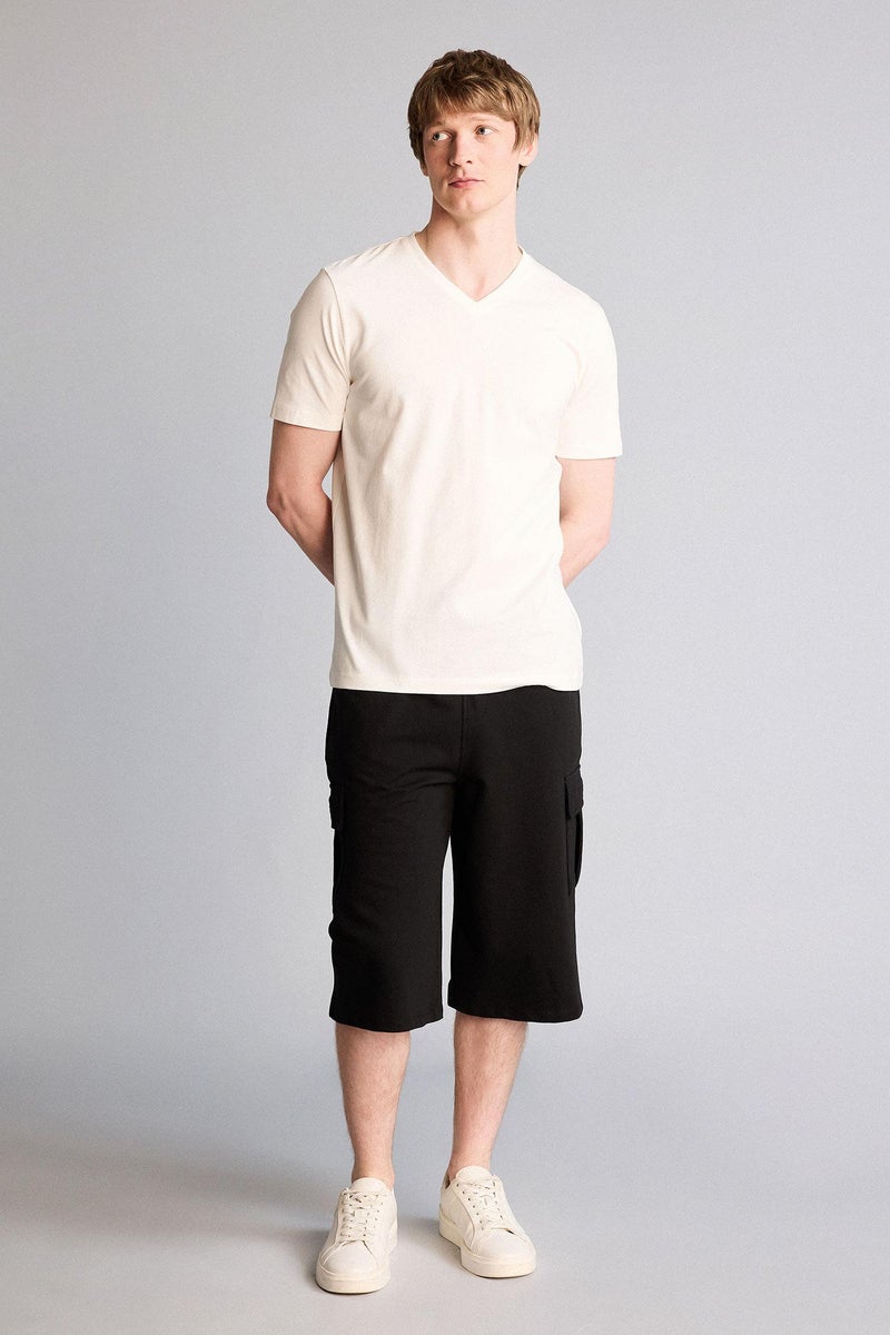 DeFacto Black Man Relax Fit Thin Sweatshirt Fabric Tall Short Casual - Image 1