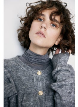 H&M Frill-Trimmed Rib-Knit Cardigan  - Image 3