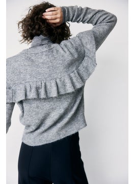 H&M Frill-Trimmed Rib-Knit Cardigan  - Image 2