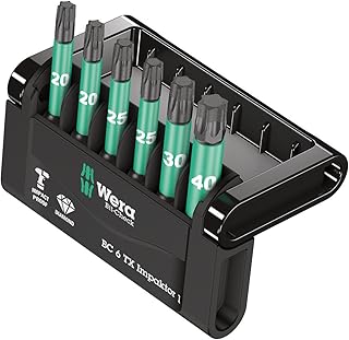 Wera Wera Tools 05057693001 Check 6 IMPAKTOR 1 BITS for TX Screws, One Size, Color  - Image 1