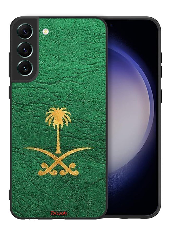Tolwak Samsung Galaxy S21 FE 5G Protective Case Cover Kingdom Of Saudi Arabia Sign On Leather - Image 2