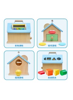 General Montessori teaching aids suitable for 0-3 years old baby early education busy house wooden shape matching house drawer box educational toys  - Image 2