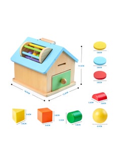 General Montessori teaching aids suitable for 0-3 years old baby early education busy house wooden shape matching house drawer box educational toys  - Image 5