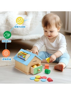 General Montessori teaching aids suitable for 0-3 years old baby early education busy house wooden shape matching house drawer box educational toys  - Image 4
