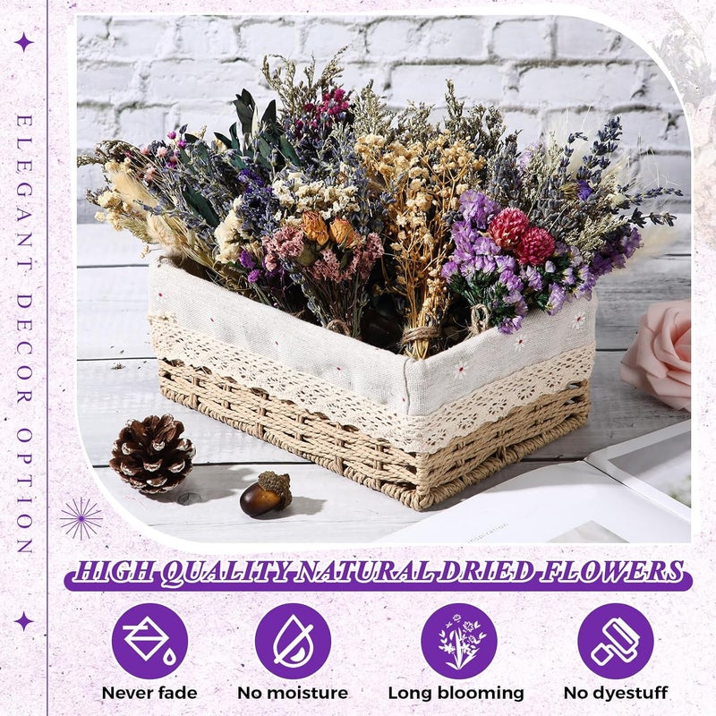 Layhit 12 Pack Boho Dried Flower Bouquet Mini Wedding Handmade Dry Flowers Decor for Vase Crafts DIY Photo Boutonniere for Men Floral Plant for Bridesmaid Gift Birthday Decor(Romantic) - Image 4
