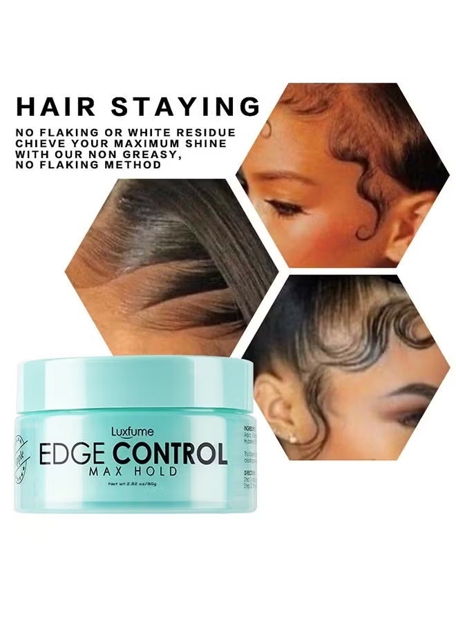 Luxfume Edge Control Apple Booster Extra Strength Moisture Thick Coarse Hair Great For Relaxed And Natural Hair Strong Hold Styling Gel - Image 2