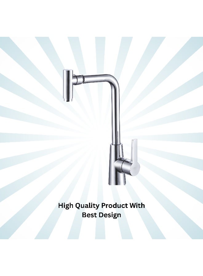 Wall Mounted Stainless Steel Kitchen Faucet – Chrome Finish, SASO Certified, 5-Year Warranty - Image 4