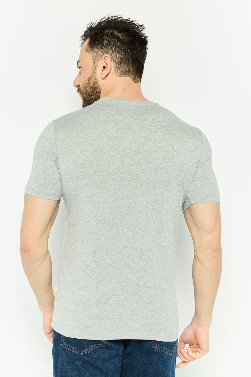 Gazzarrini Men Crew Neck Short Sleeves Graphic Print T-shirt, Grey - Image 4