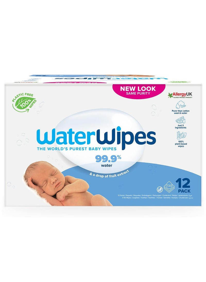 مناديل مبللة للأطفال خالية من البلاستيك من WaterWipes، 12 عبوة في كل منها 60 منديلًا مبللة غير معطرة - pzsku/Z5D983029F94BBED33507Z/45/_/1728463654/ff29877b-db93-49e1-9749-0b31bc8c9f14