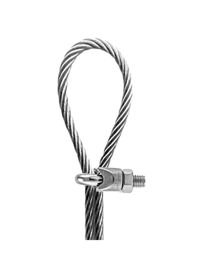 Arabest 1/2 Wire Rope Clamp Clip M12, 20 Pack Large U Bolt Saddle Guy Fastener, 304 Stainless Steel Fastener Cable Clamps, Connect 2 Layers of Wire to Form a Loop  - Image 5