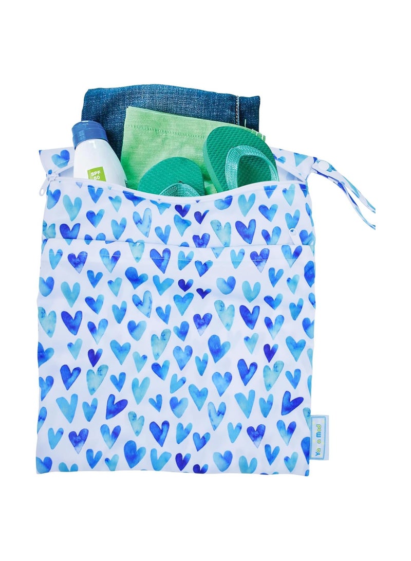 كاست ويف 2Pcs Cloth Diaper Wet Dry Bags, Waterproof Reusable with Two Zippered Pockets u0026 Handle for Baby Cloth Diapers u0026 Breast Pump Parts, Stroller Yoga Toiletries Daycare Organizer Bag - Image 2