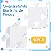 Sonwyoung 60 Pcs Large White Blank Puzzle Pieces Bulk to Draw on Make Your Own Jigsaw Puzzle Pieces Giant Double Blank White Papers for Kids Adult DIY Arts and Crafts Projects 8 x 9 Inch - Image 4