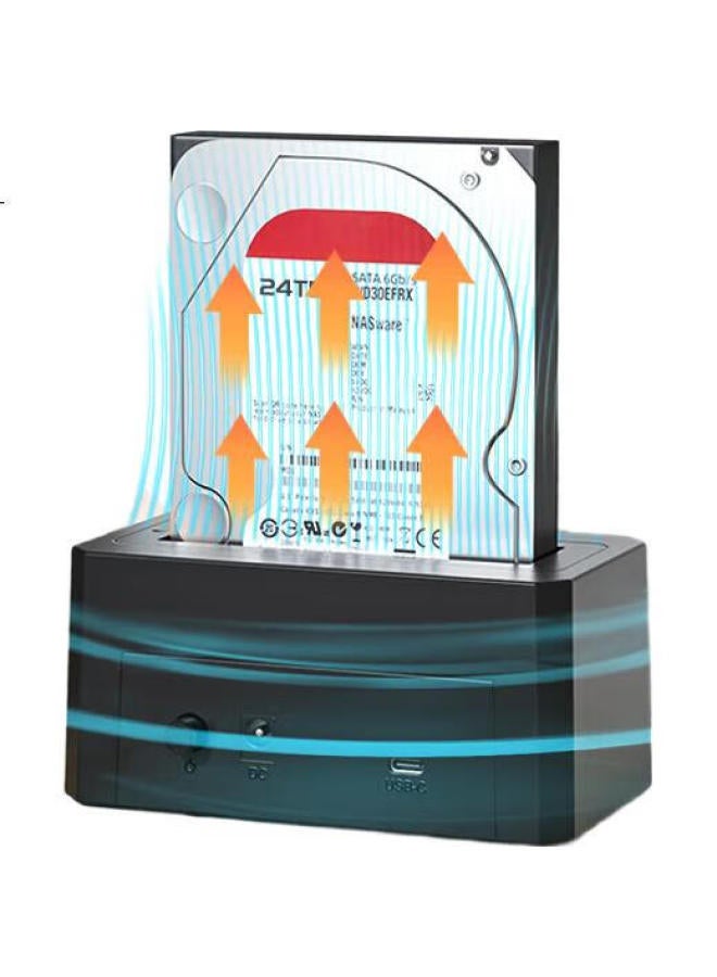 Acasis Sas Hard Drive Enclosure Base, 2.5/3.5 Inch, Usb3.0, For Desktop And Laptop, Sata Interface, Mechanical And Solid State Ssd, External Hard Drive Enclosure, Dual Bay, Ec-5351 - Image 1