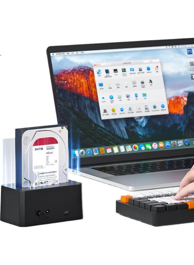 Acasis Sas Hard Drive Enclosure Base, 2.5/3.5 Inch, Usb3.0, For Desktop And Laptop, Sata Interface, Mechanical And Solid State Ssd, External Hard Drive Enclosure, Dual Bay, Ec-5351 - Image 3