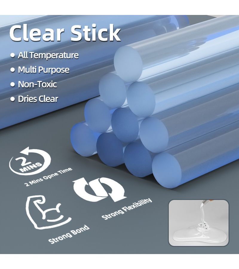 20pcs Premium 11mm X 100mm EVA Warm Glue Sticks Universal Multipurpose Strong Bonding For Craft Art DIY And Most Gluing Projects Easy To Use And Store For Crafters Artists DIY Enthusiasts Perfect Gift For Hobbyists - Image 1