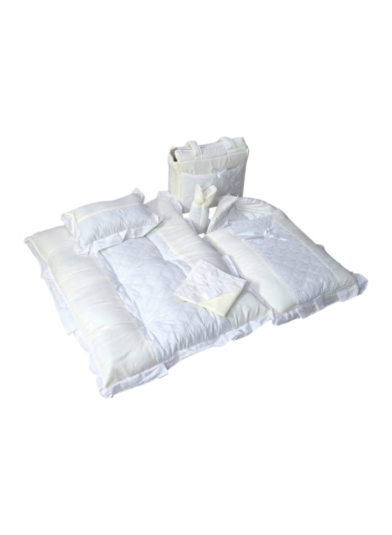 BABYCARA 6-Piece Set of Bed Sheet Baby House Diaper Bag Nursing Home  - Image 1