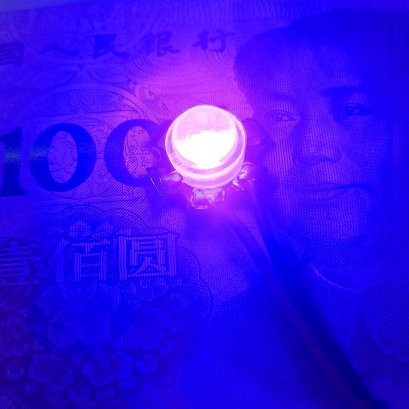 Uv 395nm 15 درجة 3W رقاقة COB LED مصباح 10 مجموعات مع الأسلاك حامل للتركيب الذاتي - Image 1