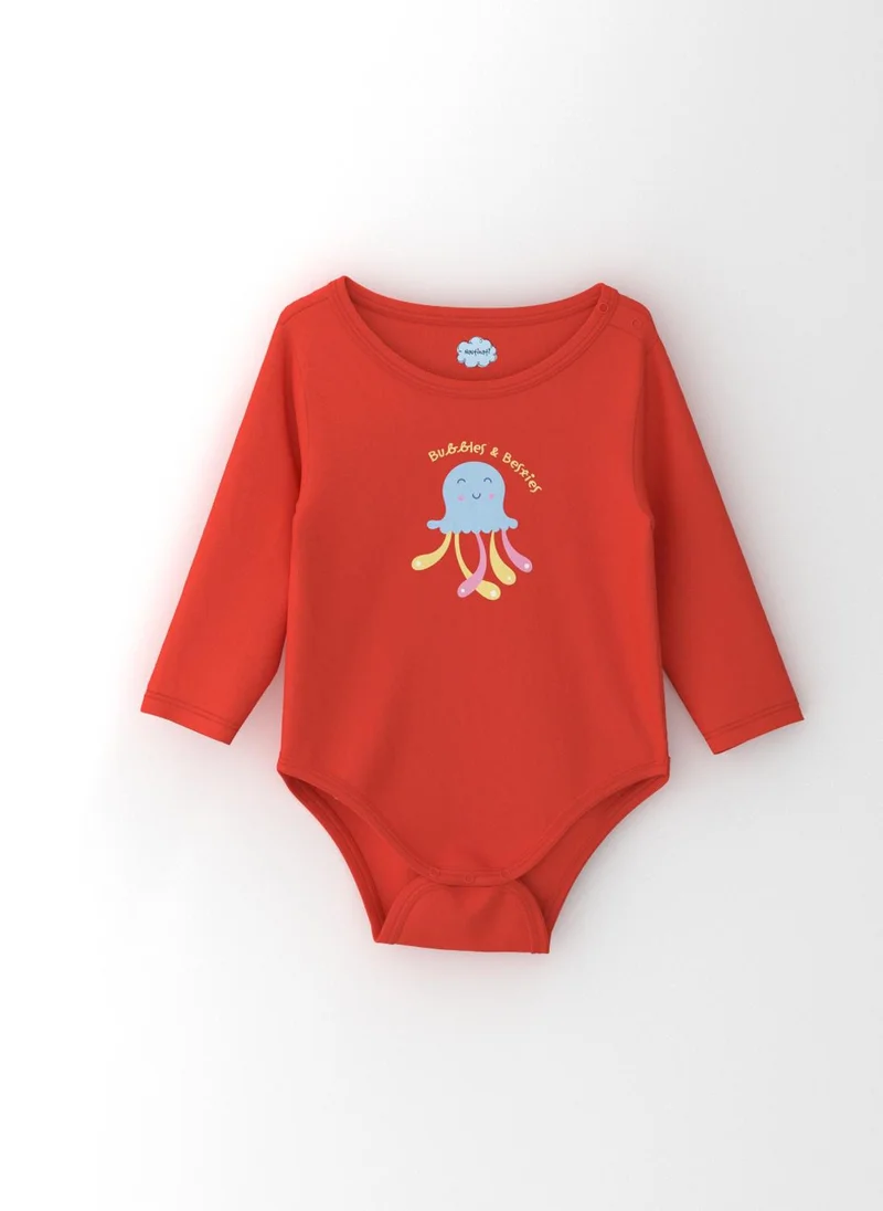نوتيناتي Nautinati Girls' Cotton Printed Pack of 2 Bodysuit