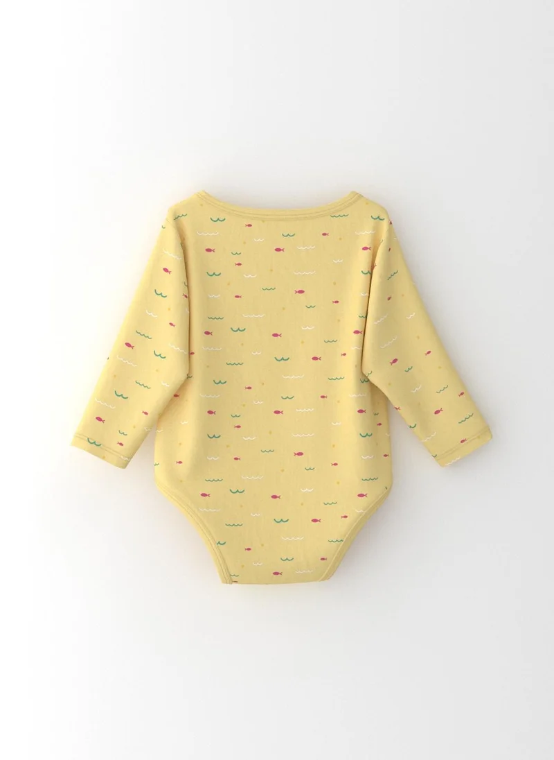 نوتيناتي Nautinati Girls' Cotton Printed Pack of 2 Bodysuit