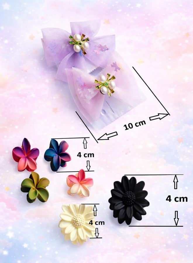 Premium Hair Accessories Combo for Girls & Women | Satin Scrunchies, Floral Hair Clips & Bow Clips | Stylish Everyday & Party Hair Set (Multi-Colour) - Image 5
