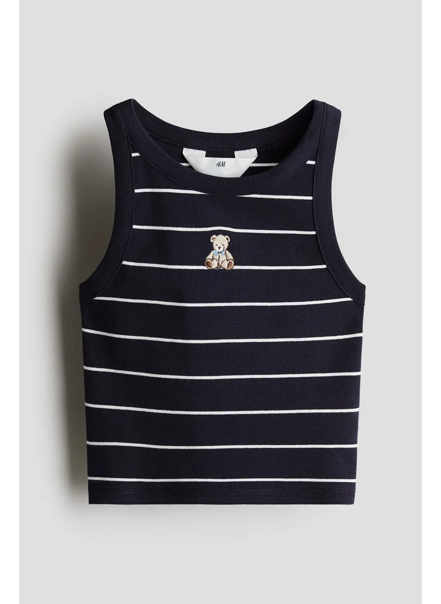 H&M Printed Cotton Vest Top