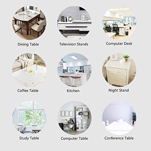 Leffora Custom 1.5mm Thick Crystal Clear Table Cover Protector 12 x 36 Inch Waterproof PVC Protective Table Pad Transparent Mat for Coffee Table, Dining Room Table, Office Desk, End Table/Night Stand - Image 5