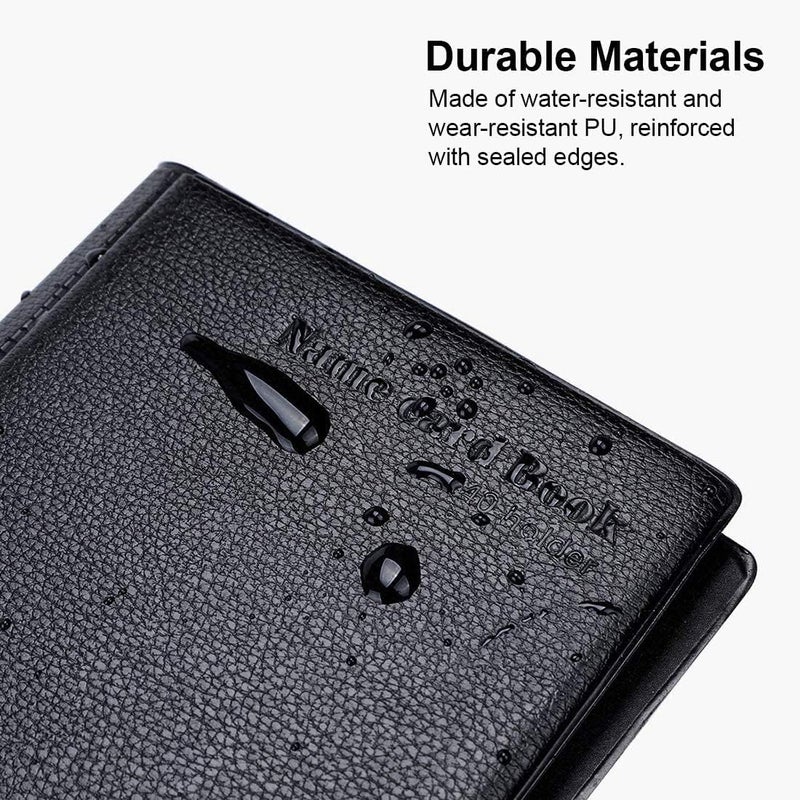 CareTick 240 Business Card holder Book Business Name Card Organizer Professional Book PU Leather office Journal Credit Card Holder Book Slim Wallet for Men & Women (BCH-240) - Image 4