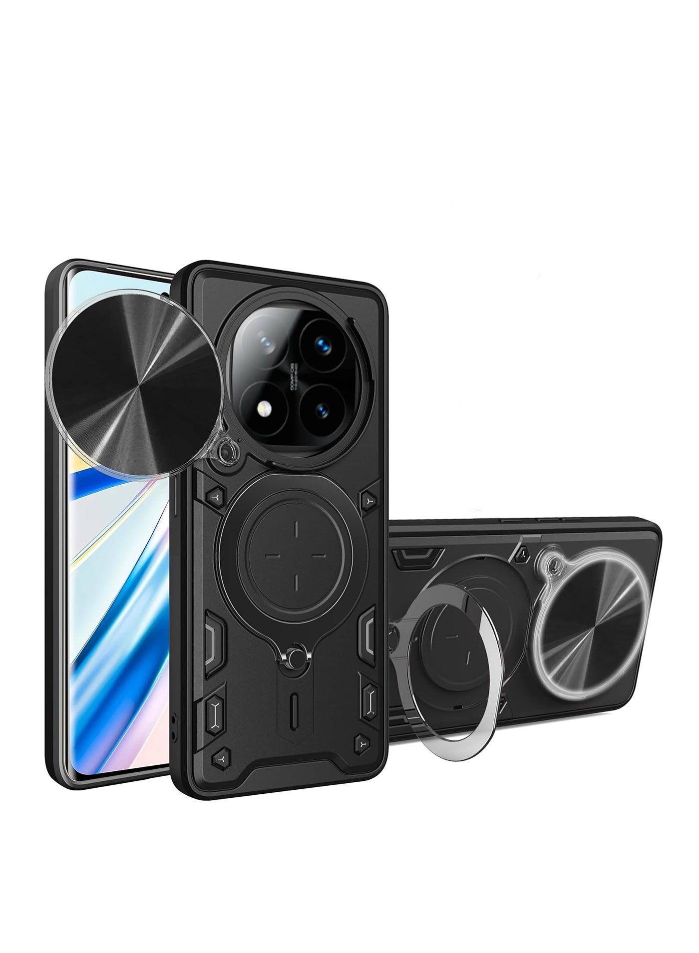 QIRG Compatible with Xiaomi Redmi Note 14 Pro Case.with Slide Camera Lens Cover Compatible with Xiaomi Redmi Note 14 Pro Case