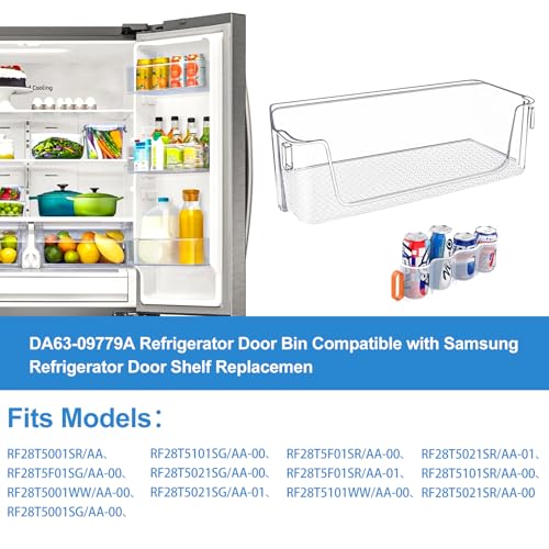 Alvar UPGRADED DA63-09779A Refrigerator Door Bin Shelf Compatible with Samsung Refrigerator Door Bin DA97-20988A Replacement Right Door Shelves Parts RF28T5F01SG RF27T5501SR RF28T5F01SR RF27T5501SG Shelf - Image 5