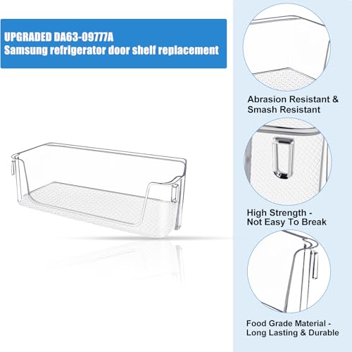 Alvar UPGRADED DA63-09779A Refrigerator Door Bin Shelf Compatible with Samsung Refrigerator Door Bin DA97-20988A Replacement Right Door Shelves Parts RF28T5F01SG RF27T5501SR RF28T5F01SR RF27T5501SG Shelf - Image 3