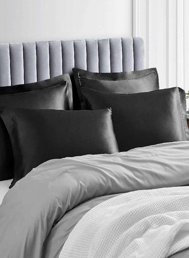 CGK Unlimited 100% Cotton Pillow Cases King Size - Cooling, Breathable & Soft Pillowcase Covers Set of 2-400 Thread Count - Queen Size Pillow Case Available - Luxury Linen Pillowcases King Size 2 Pack  - Image 2